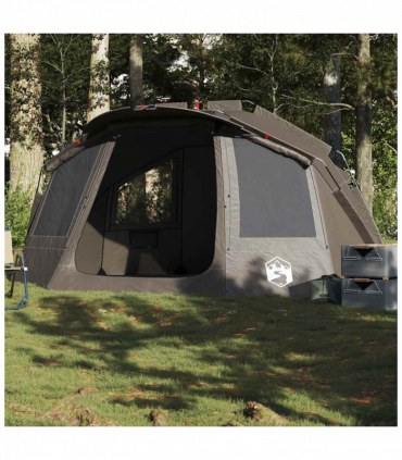 vidaXL Fishing Tent 5-Person Grey Waterproof