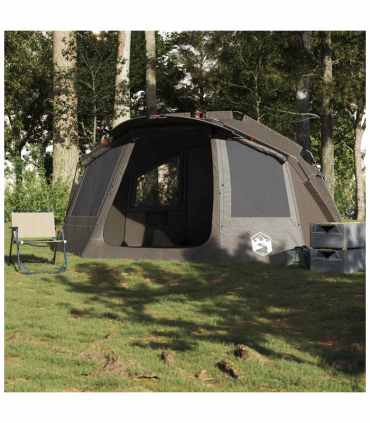 vidaXL Fishing Tent 5-Person Grey Waterproof