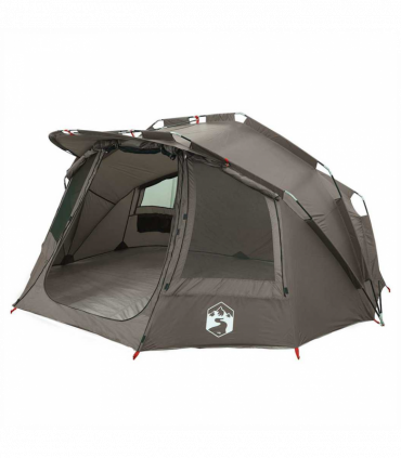 vidaXL Fishing Tent 5-Person Grey Waterproof