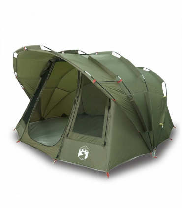vidaXL Fishing Tent 5-Person Olive Green Waterproof