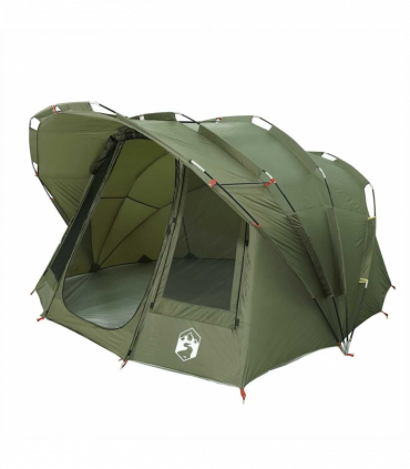 vidaXL Fishing Tent 5-Person Olive Green Waterproof
