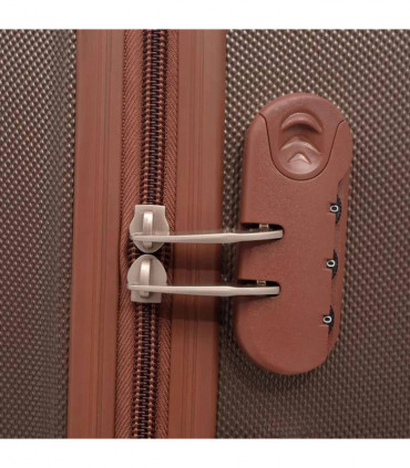 vidaXL Four Piece Hardcase Trolley Set Coffee