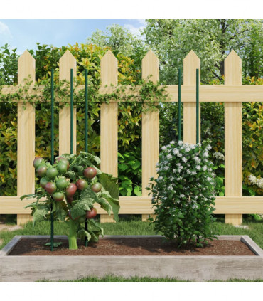 vidaXL Garden Plant Stakes 30 pcs Green 90 cm Steel