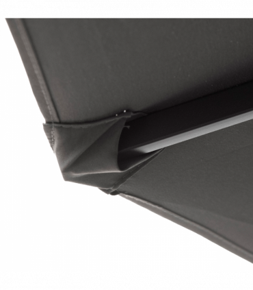 Garden Patio Umbrella Canopy Parasol Sun Shade w/ Base Grey 4.6m x 2.7m