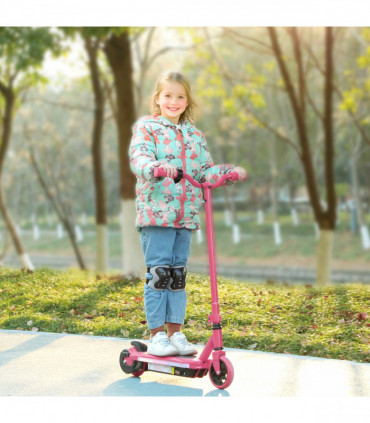 AIYAPLAY Electric Scooter for Ages 6-14, with Colourful Light, Pink