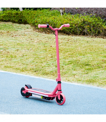 AIYAPLAY Electric Scooter for Ages 6-14, with Colourful Light, Pink