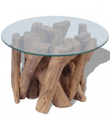 Coffee Table Solid Teak Driftwood 60 cm