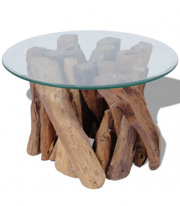 Coffee Table Solid Teak Driftwood 60 cm