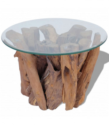 Coffee Table Solid Teak Driftwood 60 cm
