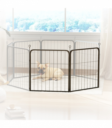 Foldable Steel Pet Enclosure - Secure Space for Pets - Versatile Design