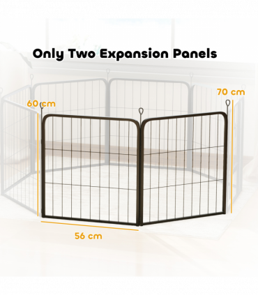 Foldable Steel Pet Enclosure - Secure Space for Pets - Versatile Design