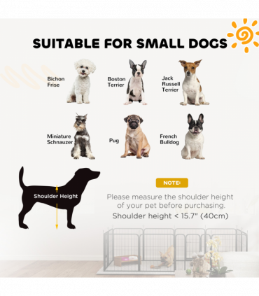 Foldable Steel Pet Enclosure - Secure Space for Pets - Versatile Design