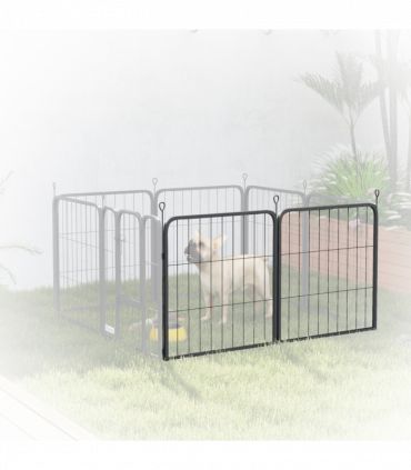 Foldable Steel Pet Enclosure - Secure Space for Pets - Versatile Design
