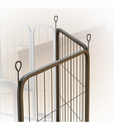 Foldable Steel Pet Enclosure - Secure Space for Pets - Versatile Design