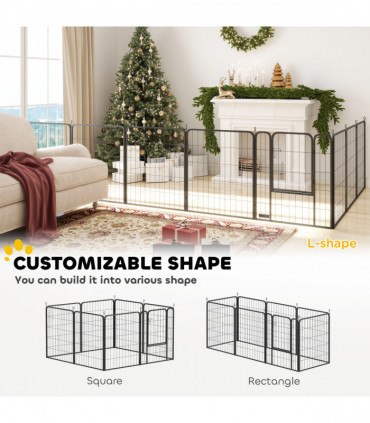 Foldable Steel Pet Enclosure - Secure Space for Pets - Versatile Design