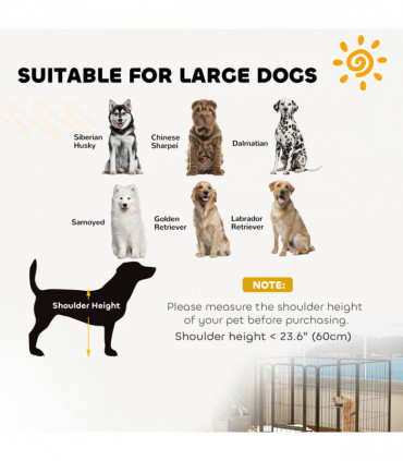 Foldable Steel Pet Enclosure - Secure Space for Pets - Versatile Design