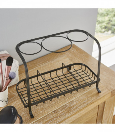Freestanding Hair Dryer & Straighteners Holder Storage Stand Cable Tidy in Graphite