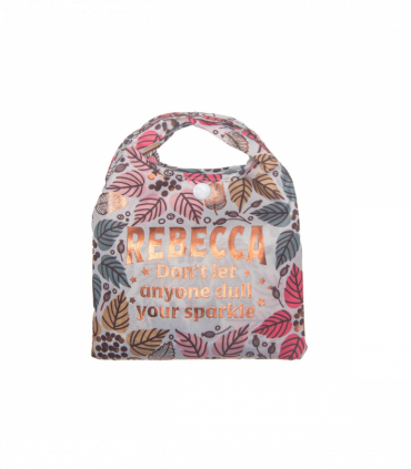 Pre-personalised Pack-Away Sparkle Shopper Bag - Rebecca