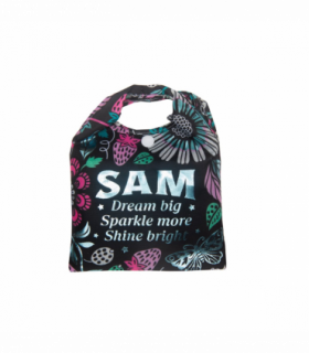 Pre-personalised Pack-Away Sparkle Shopper Bag - Sam
