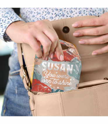 Pre-personalised Pack-Away Sparkle Shopper Bag - Susan