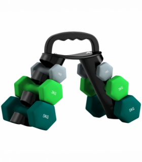 SPORTNOW Dumbbells Set with Carry Storage Rack, 2 x 1kg, 2 x 3kg, 2 x 5kg