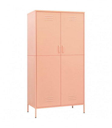 Wardrobe Pink 90x50x180 cm Steel