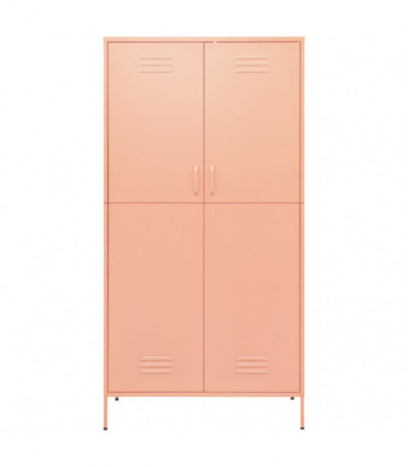 Wardrobe Pink 90x50x180 cm Steel