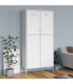 Wardrobe White 90x50x180 cm Steel