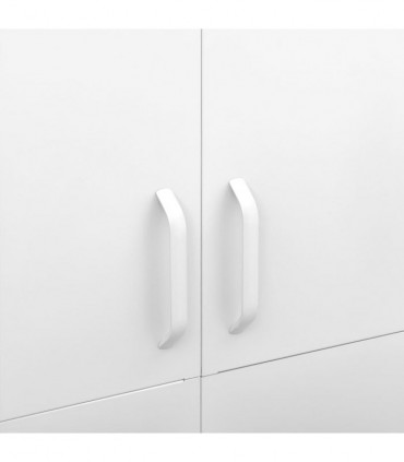 Wardrobe White 90x50x180 cm Steel