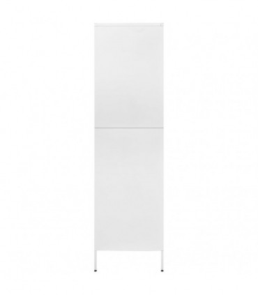 Wardrobe White 90x50x180 cm Steel