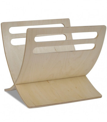 Wooden Magazine Rack Floor Standing Natural