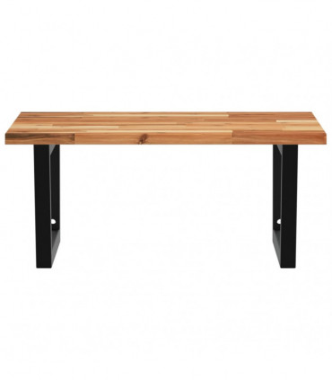 vidaXL Basin Shelf Wall Mounted Steel and Solid Wood Acacia