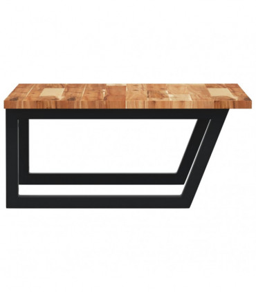 vidaXL Basin Shelf Wall Mounted Steel and Solid Wood Acacia