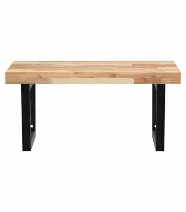 vidaXL Basin Shelf Wall Mounted Steel and Solid Wood Acacia