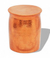 vidaXL Hammered Aluminium Stool/Side Table Brass/Copper Colour