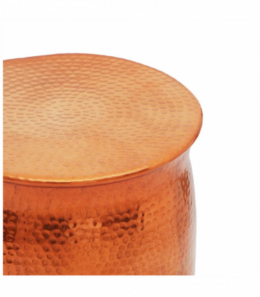 vidaXL Hammered Aluminium Stool/Side Table Brass/Copper Colour