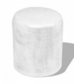 vidaXL Hammered Aluminium Stool/Side Table Silver