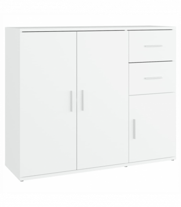 Sideboard White 91x29.5x75 cm Engineered Wood