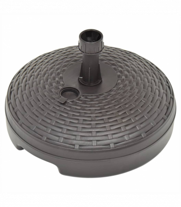 vidaXL Umbrella Base Sand/Water Filled 20 L Brown Plastic Rattan