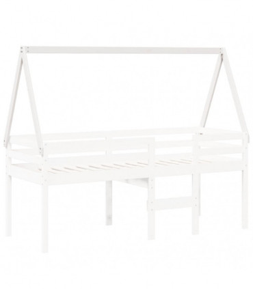 vidaXL Kids' Bed Roof White 199x80.5x88 cm Solid Wood Pine