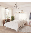 Bed Frame White Solid Pinewood 100x200 cm