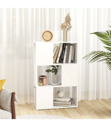 Book Cabinet Room Divider White 60x24x94 cm Engineered Wood