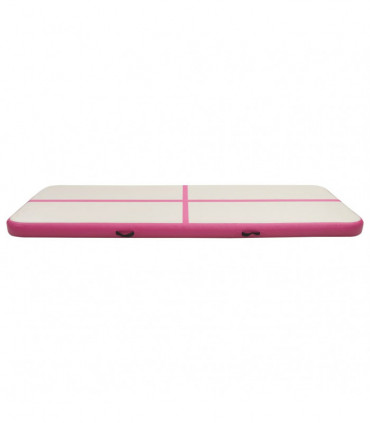 Inflatable Gymnastics Mat with Pump 400x100x15 cm PVC Pink