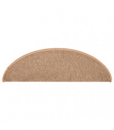 vidaXL Carpet Stair Treads 15 pcs Light Brown 65x21x4 cm