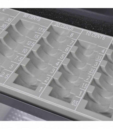 vidaXL Cash Box with Lock Black 30 x 24 x 9 cm Steel