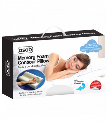Orthopaedic Memory Foam Pillow CONTOUR | ZIZ000562 MFBP-12 | SK-MemPilow AS-82947 AS-61485  5060138818033