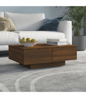 Coffee Table Brown Oak 90x60x31 cm Engineered Wood