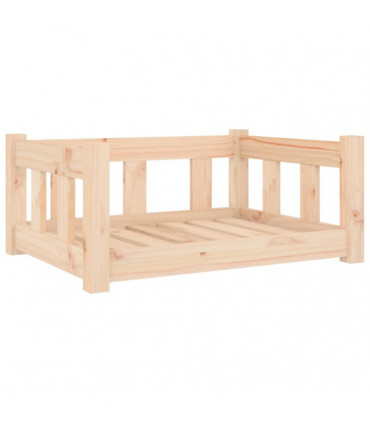 vidaXL Dog Bed 65.5x50.5x28 cm Solid Wood Pine