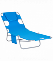 Beach Chaise Lounge Face Cavity Portable Sun Lounger, Reclining Adjust Blue
