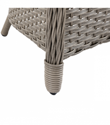 5 Pieces Outdoor Patio PE Rattan Dining Set, Four Seater , Grey